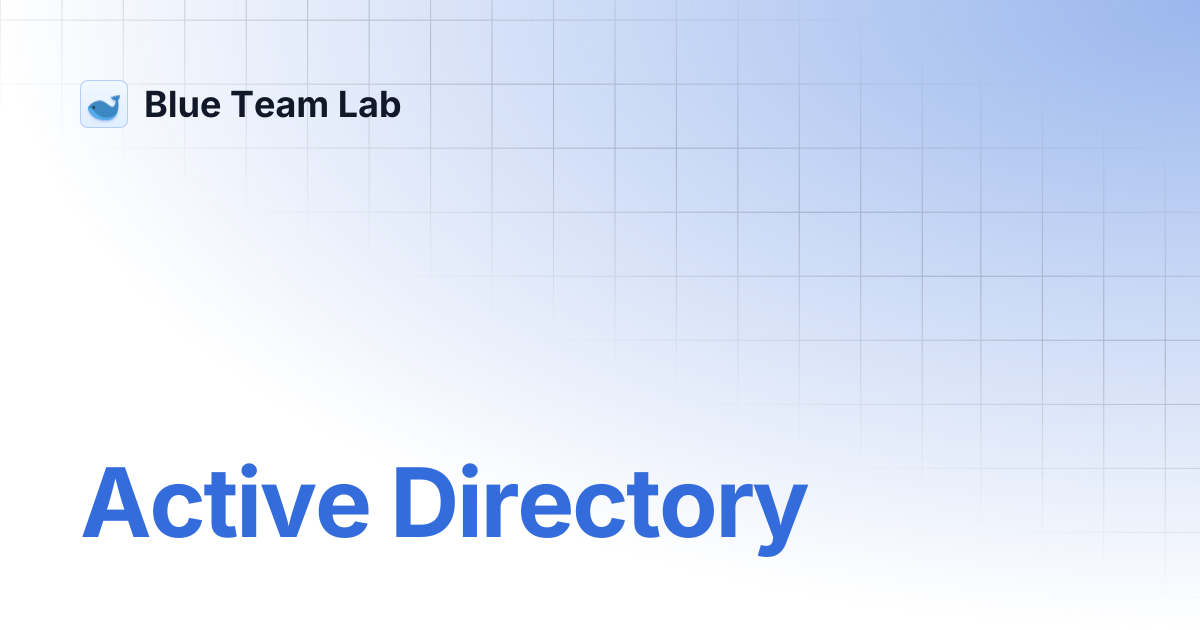 Active Directory | Blue Team Lab